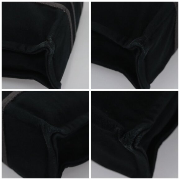 HERMES Fourre Tout PM Hand Bag Canvas Black Auth ti2780 - Picture 15 of 16